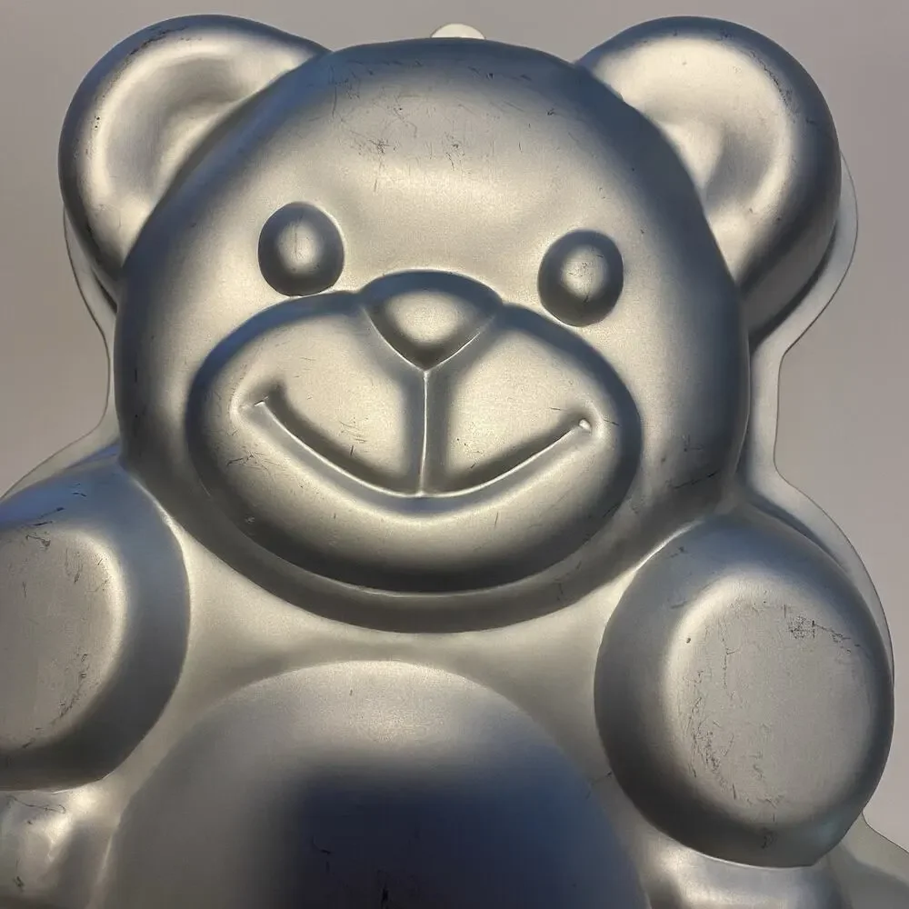 Vintage 1982 Wilton Huggable Teddy Bear Cake Pan #502-3754 Aluminum Korea